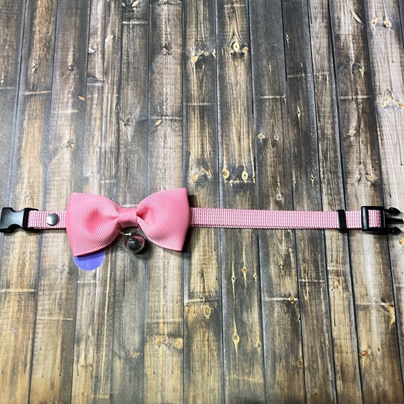5for$10 Baby Pink Bell Cat Collar & Small Pet Collar Pet Accessories 10 Inches - Picture 9 of 9